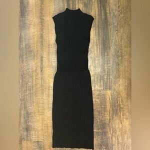 H&M Long Black Dress Ribbed